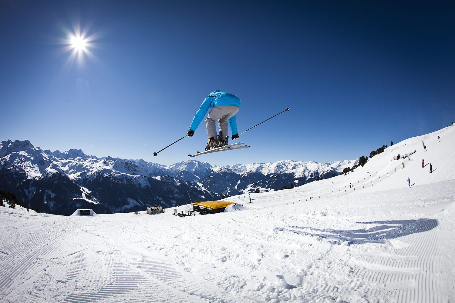 za actionpark skifahrer sprung